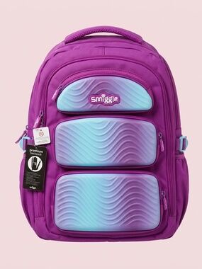 NWT Smiggle Purple Gradient Hardfront Backpack